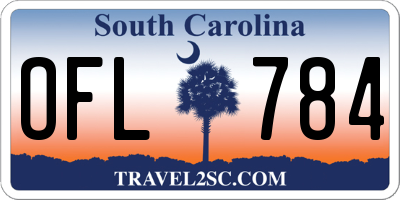 SC license plate OFL784