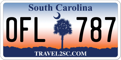 SC license plate OFL787