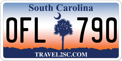 SC license plate OFL790