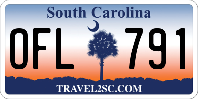 SC license plate OFL791