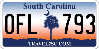 SC license plate OFL793