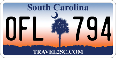 SC license plate OFL794