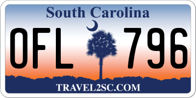 SC license plate OFL796