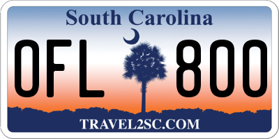 SC license plate OFL800