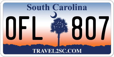 SC license plate OFL807