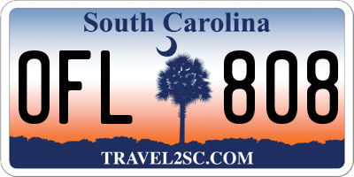 SC license plate OFL808