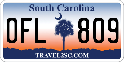 SC license plate OFL809