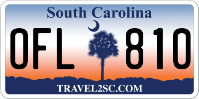 SC license plate OFL810