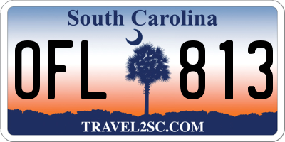 SC license plate OFL813