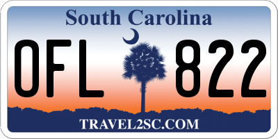 SC license plate OFL822