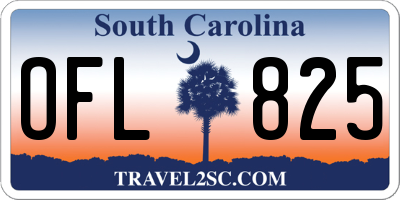 SC license plate OFL825