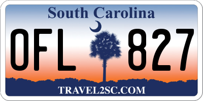 SC license plate OFL827