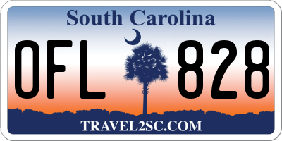 SC license plate OFL828