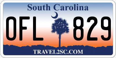 SC license plate OFL829