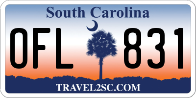 SC license plate OFL831
