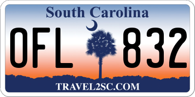 SC license plate OFL832