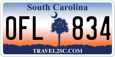 SC license plate OFL834