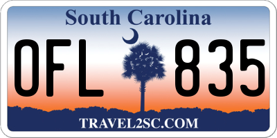 SC license plate OFL835