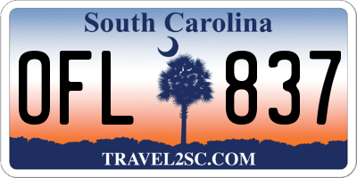 SC license plate OFL837