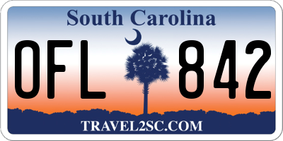 SC license plate OFL842