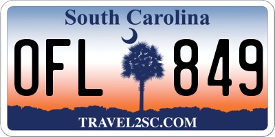 SC license plate OFL849