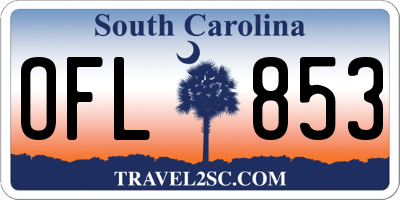 SC license plate OFL853