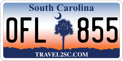 SC license plate OFL855