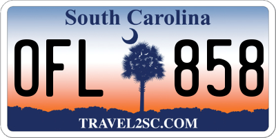 SC license plate OFL858