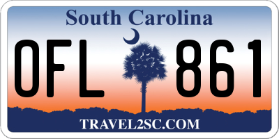 SC license plate OFL861