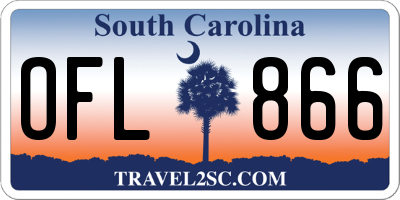 SC license plate OFL866
