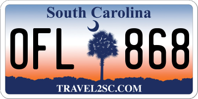 SC license plate OFL868