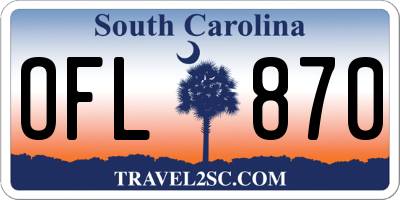SC license plate OFL870
