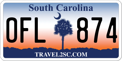 SC license plate OFL874