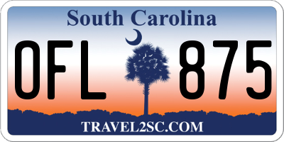 SC license plate OFL875