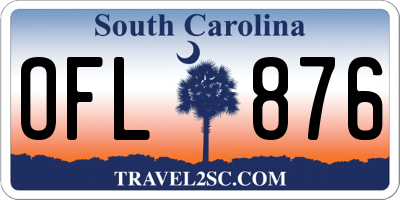 SC license plate OFL876