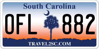 SC license plate OFL882