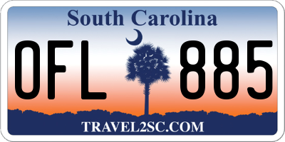 SC license plate OFL885
