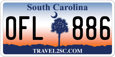 SC license plate OFL886
