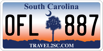 SC license plate OFL887