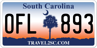 SC license plate OFL893