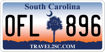 SC license plate OFL896