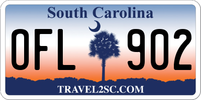 SC license plate OFL902