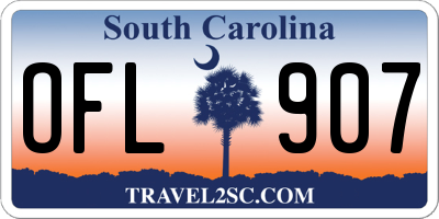 SC license plate OFL907