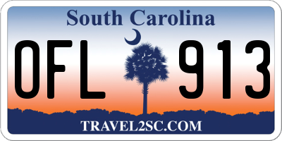 SC license plate OFL913