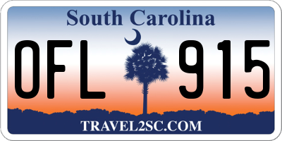 SC license plate OFL915