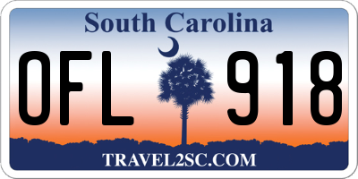 SC license plate OFL918