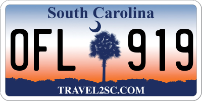 SC license plate OFL919
