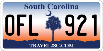 SC license plate OFL921