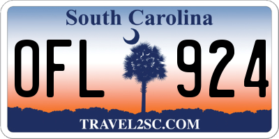 SC license plate OFL924