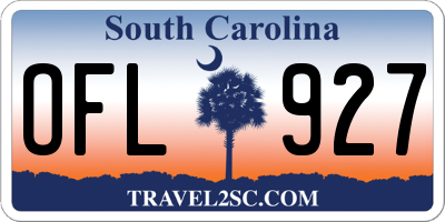 SC license plate OFL927